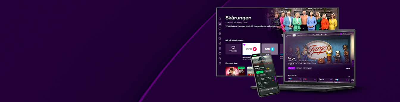 Bakgrunnsmedium i banneren for Kom i gang med Telia Play